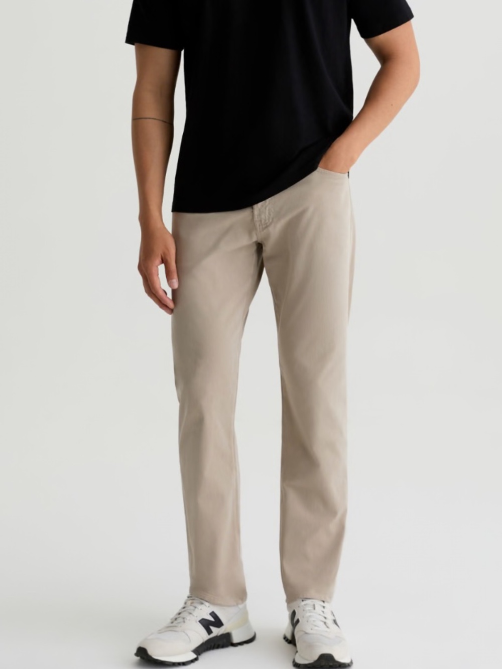AG Adriano Goldschmied slim straight tan pants
